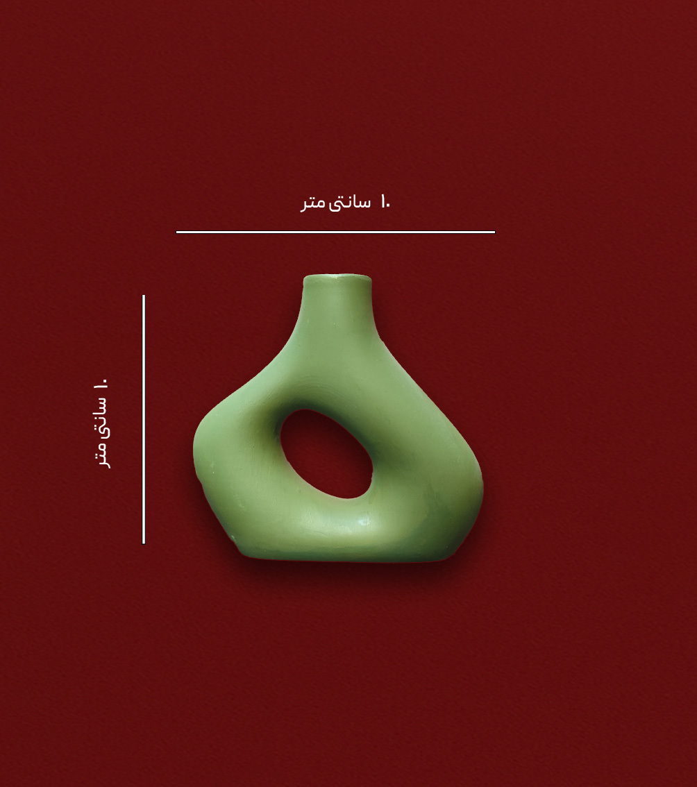 ابعاد گلدان مینیمال دوناتی 